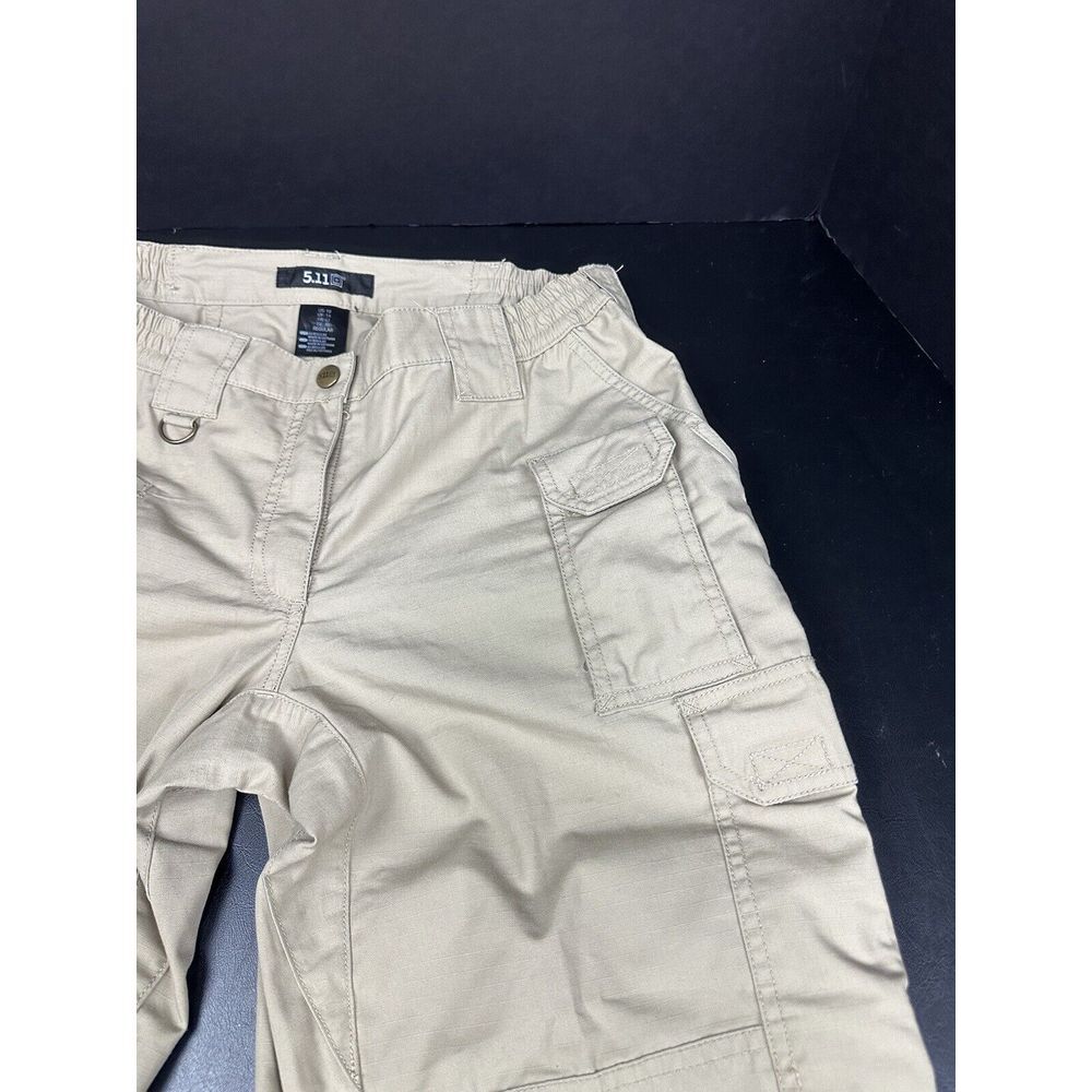 5.11 Tactical Pants Cargo TLBLIN-4389-1 Waist 32x27 Brown Beige Womens Youth Men - Picture 7 of 15
